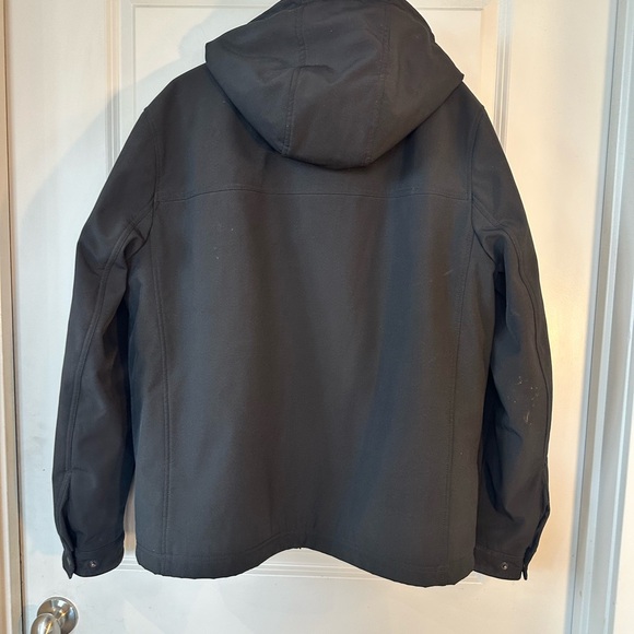 Levi’s DIY Black Soft Shell Sherpa Line Hooded Coat, Large - Picture 11 of 16